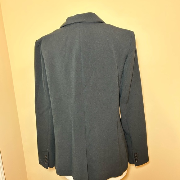 Banana Republic Size 14 Womens Blazer Black One Button Long Sleeve Stretch. - Picture 3 of 10